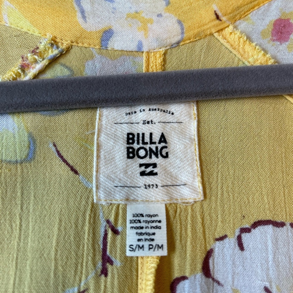 Billabong Yellow Floral Kimono - Picture 4 of 5